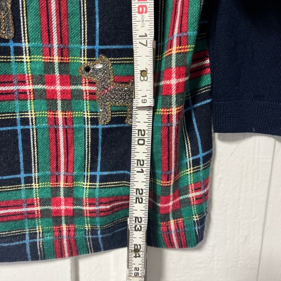 Talbots Merino Wool Plaid Crewneck Dog Sweater size small - Picture 8 of 8
